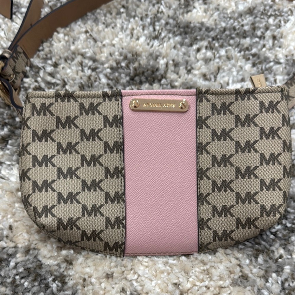 Michael Kors Pink and Brown Waist Bag